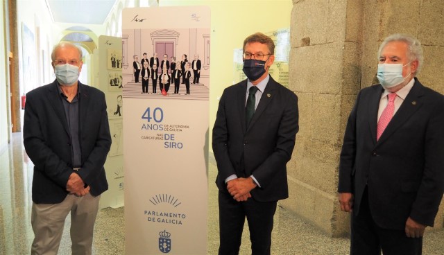 O Parlamento inaugura a exposición "40 anos de Autonomía de Galicia nas caricaturas de Siro"